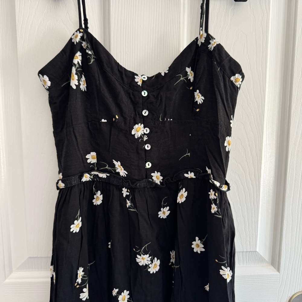 Zara Black Floral Midi Dress